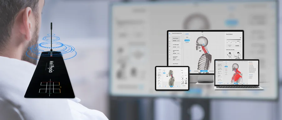 Moti Physio en uso con su software de análisis postural